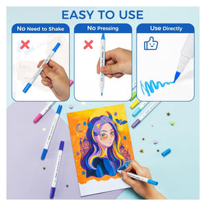 Ohuhu Akaka acrylic paint markers ready to use without shaking or pressing