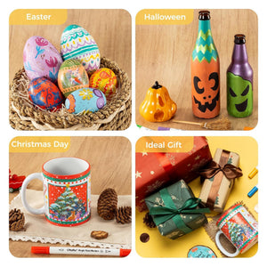 Seasonal craft and gift ideas made with Ohuhu acrylic paint markers
