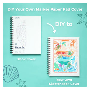 Blank Ohuhu marker pad cover customised with marker artwork