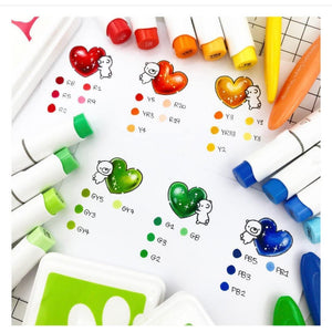 Ohuhu Honolulu B 104+1 Colours Alcohol Markers – 03 blending