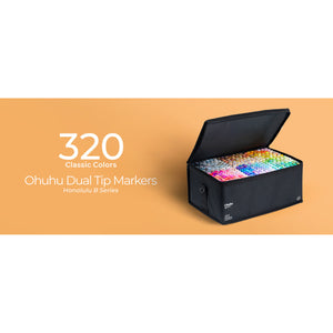 Ohuhu Honolulu B 320 Colours Alcohol Markers – 07 set overview