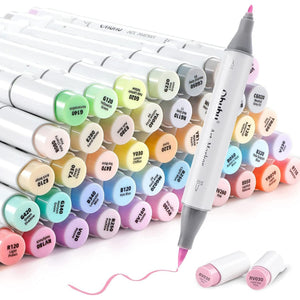 Ohuhu Honolulu B 48 Pastel Colours Alcohol Markers