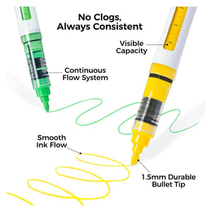 Ohuhu Kahuku acrylic marker with 1.5 mm bullet tip and continuous ink flow system
