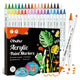 Ohuhu Akaka 36-colour dual tip acrylic paint marker set with fine and dot tips