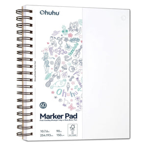 Ohuhu double-sided marker pad with 60 sheets in 7.6 × 10 inch size