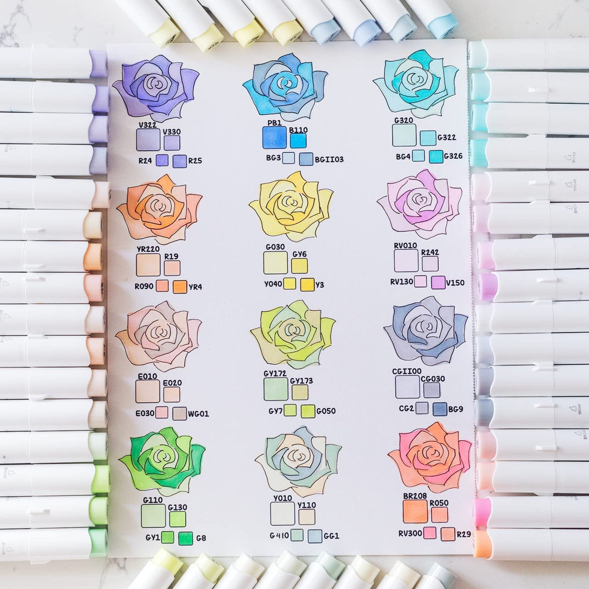 Ohuhu Honolulu 96 Pastel Colours Alcohol Markers – pastel colours alcohol markers y30 80404 19 04 colouring
