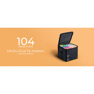 Ohuhu Honolulu B 104+1 Colours Alcohol Markers – 05 set overview