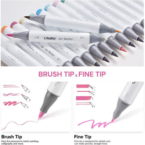 Ohuhu Honolulu B 48 Pastel Colours Alcohol Markers – pastel colours alcohol markers y30 80406 06 02 brush fine tips