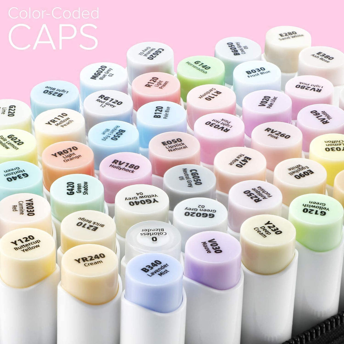 Ohuhu Honolulu B 48 Pastel Colours Alcohol Markers – pastel colours alcohol markers y30 80406 06 04 colour caps