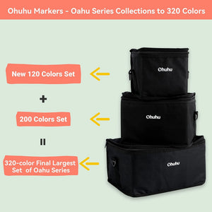 Ohuhu Oahu 320 Colours Alcohol Markers – 05 range comparison