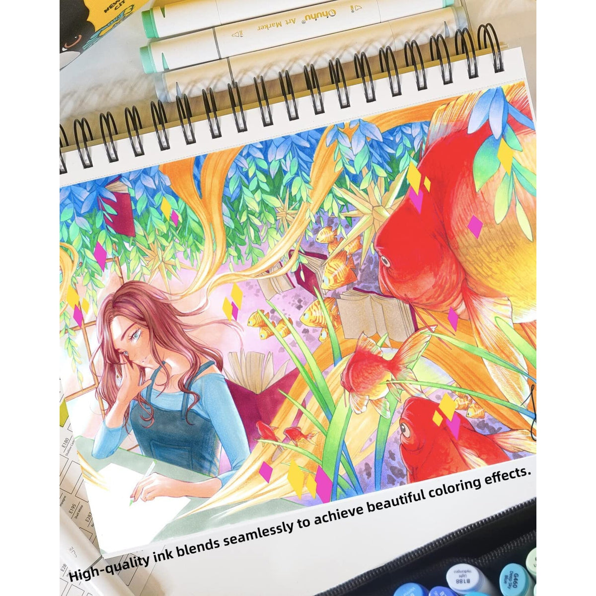 Ohuhu Oahu 320 Colours Alcohol Markers – 08 artwork