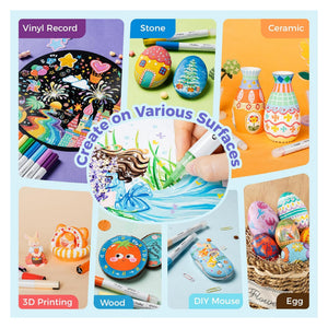 Ohuhu Waikiki acrylic paint markers used on vinyl, stone, ceramic, wood and craft surfaces